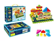 Klocki - ZESTAW KLOCKÓW PIANKOWYCH 62 ELEMENTY - miniaturka - grafika 1