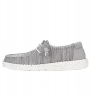 Trampki męskie - Hey Dude Wendy Stretch Sox 41878-007 szary 41 - miniaturka - grafika 1