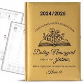 Kalendarze - Kalendarz Nauczycielski 24\25 Złoty Dla Dobrego Nauczyciela KREATOR - miniaturka - grafika 1