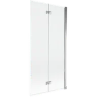 Parawany nawannowe - Mexen Mist parawan nawannowy 2-skrzydłowy prawy 90 x 150 cm, transparent, chrom - 8A9-090-002-01-00-P - miniaturka - grafika 1