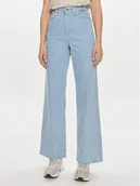 Spodnie damskie - Calvin Klein Jeansy K20K206579 Niebieski Wide Leg - miniaturka - grafika 1