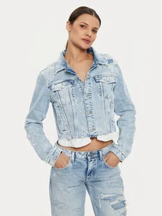Tommy Jeans Kurtka jeansowa Izzie DW0DW18555 Niebieski Slim Fit - Kurtki damskie - miniaturka - grafika 1