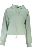 Bluzy damskie - FILA Damska bluza z kapturem BAALBERGE Cropped Hoody, Silt Green, XS, Silt Green, XS - miniaturka - grafika 1