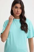 Koszulki sportowe damskie - HUGO t-shirt bawełniany lounge kolor niebieski 50514869 - Hugo - miniaturka - grafika 1