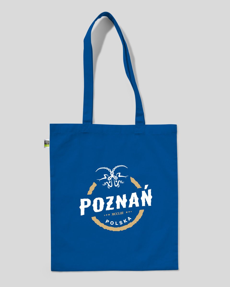 torba bawełniana na prezent na zakupy POZNAŃ Niebieski