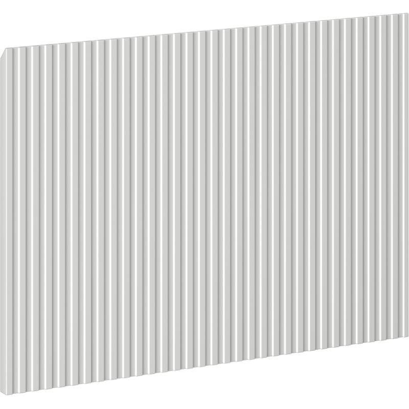 Mexen Rivel front ryflowany do korpusu szafki łazienkowej 70 x 43,5 cm, szary mat - 91A20-0700-470-1-62