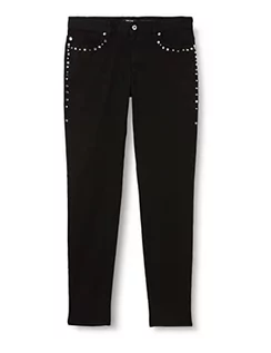 Spodnie damskie - Just Cavalli Damskie spodnie z 5 kieszeniami, czarne 900, 30 - grafika 1