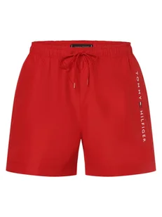 Tommy Hilfiger Męskie spodenki kąpielowe Mężczyźni czerwony jednolity, L - Spodenki męskie - miniaturka - grafika 1
