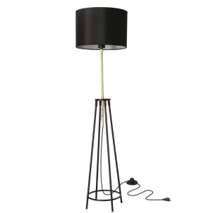 Czarno złota podłogowa lampa Bolus - Lampy stojące - miniaturka - grafika 1