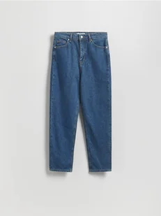 Reserved - Jeansy mom fit - niebieski - Spodnie damskie - miniaturka - grafika 1