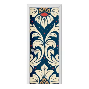 Naklejka na drzwi HOMEPRINT Ornament adamaszku 75x205 cm - Naklejki na ścianę - miniaturka - grafika 1