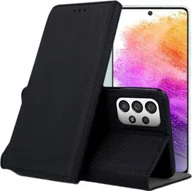 Etui i futerały do telefonów - Hello Case ETUI Z KLAPKĄ DO SAMSUNG GALAXY A73 5G CZARNE ZAMYKANE MAGNETYCZNE KABURA - miniaturka - grafika 1