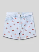 Spodnie i spodenki dla dziewczynek - Bermudy z 5 kieszeniami i detalem z logo - miniaturka - grafika 1