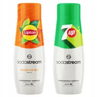 Syropy i koncentraty owocowe - 2x Syrop Sodastream Lipton Ice Tea Peach Brzoskwinia + 7UP do Saturatora - miniaturka - grafika 1