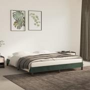 Łóżka - Lumarko Rama łóżka, ciemnozielona, 180x200 cm, tapicerowana aksamitem - miniaturka - grafika 1