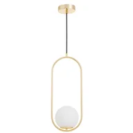 Lampy sufitowe - NOWOCZESNA LAMPA WISZĄCA ZŁOTA VERO 1B - miniaturka - grafika 1