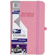 Kalendarze - Kalendarz 2026 A6 tygodniowy Techno różowy - miniaturka - grafika 1