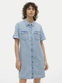 Sukienki - Vero Moda Sukienka jeansowa Jennie 10309665 Niebieski Regular Fit - miniaturka - grafika 1
