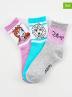 Skarpetki damskie - FROZEN Skarpety (3 pary) "Kraina Lodu" w kolorze fioletowym, niebieskim i szarym - miniaturka - grafika 1