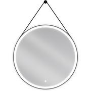 Lustra - Mexen Reni lustro łazienkowe podświetlane, okragłes 80 cm, LED 6000K, antypara, czarna rama - miniaturka - grafika 1