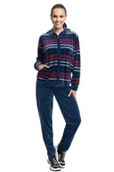 Piżamy damskie - Komplet damski Nora granatowy w paski L - miniaturka - grafika 1