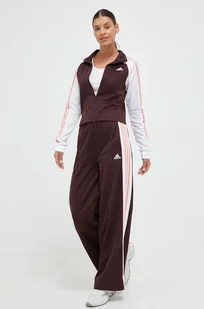 adidas dres damski kolor brązowy - Dresy damskie - miniaturka - grafika 1