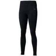 Spodnie sportowe damskie - MIZUNO Damskie ocieplane spodnie do biegania WARMALITE TIGHT Black/ Mauve - miniaturka - grafika 1