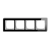 Klawisze i ramki - Poczwórna czarna/biała z efektem szkła ramka 12-0-DRS-4 DECO KARLIK - miniaturka - grafika 1