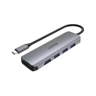 Unitek HUB USB-C 3x USB 3.1 SD HDMI - Huby USB - miniaturka - grafika 1