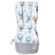 Wózki dziecięce - Bambusowa Wkładka do wózka 5 pkt pasy Pieski dwustronna - miniaturka - grafika 1