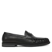 Mokasyny męskie - Mokasyny Guess FMJOSA LEA14 Czarny - miniaturka - grafika 1