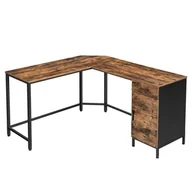 Biurka - Biurko ciemny brąz duże narożne Loft BEGRYF 150x137x75 - miniaturka - grafika 1