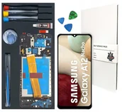 Pozostałe akcesoria do telefonów - WYŚWIETLACZ LCD DO SAMSUNG GALAXY A12 NACHO ORYGINAŁ RAMKA ZESTAW WYMIANA - miniaturka - grafika 1