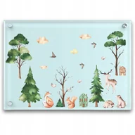 Naklejki na ścianę - Naklejki Na Ścianę Las Zwierzęta Leśne Szafę Meble Szybę Lustro Dla Dzieci - miniaturka - grafika 1