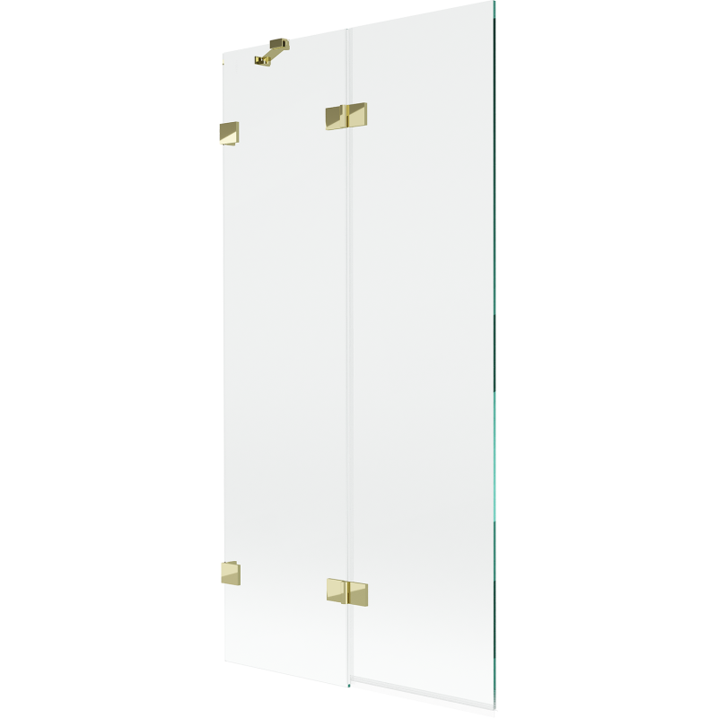 Mexen Lunar parawan nawannowy 2-skrzydłowy lewy 90 x 150 cm, transparent, złoty - 897-090-100-50-00-L