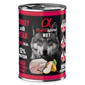 Mokra karma dla psów - Alpha Spirit Adult All Breed Turkey & Raspberries 400g - mokra karma dla dorosłych psów wszystkich ras indyk i maliny 400g - miniaturka - grafika 1