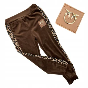 Spodnie Welurowe Panterka Dziewczynki dres dziecięcy ciepłe 164 13 14 lat - Spodnie damskie - miniaturka - grafika 1