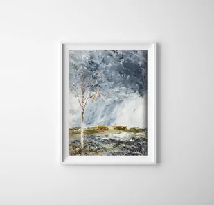 Retro plakat August Strindberg Björken The Birch Tree I - Plakaty - miniaturka - grafika 1
