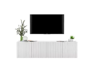 Szafka RTV TAL 2 150 biała mat - Szafki RTV - miniaturka - grafika 1