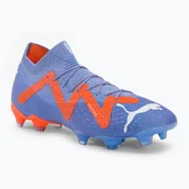 Piłka nożna - Buty piłkarskie męskie PUMA Future Ultimate FG/AG blue glimmer/puma white/ultra orange - miniaturka - grafika 1