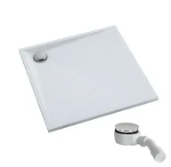 Brodziki prysznicowe - Brodzik kwadratowy Schedpol Etrusco biały kamień kompozyt 80x80x3 3.460/B/ST - miniaturka - grafika 1