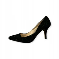 Czółenka - Czółenka czarne damskie szpilka wsuwane I.N.C 41 - miniaturka - grafika 1