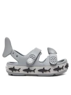 Buty dla chłopców - Crocs Sandały Crocband Cruiser Shark Sandal T 210031 Szary - miniaturka - grafika 1