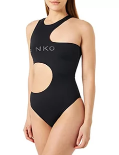 PINKO Damski kostium kąpielowy z dziurką Tecno Jersey z dżerseju, Z99_czarna limuzyna, S - Stroje kąpielowe - miniaturka - grafika 1