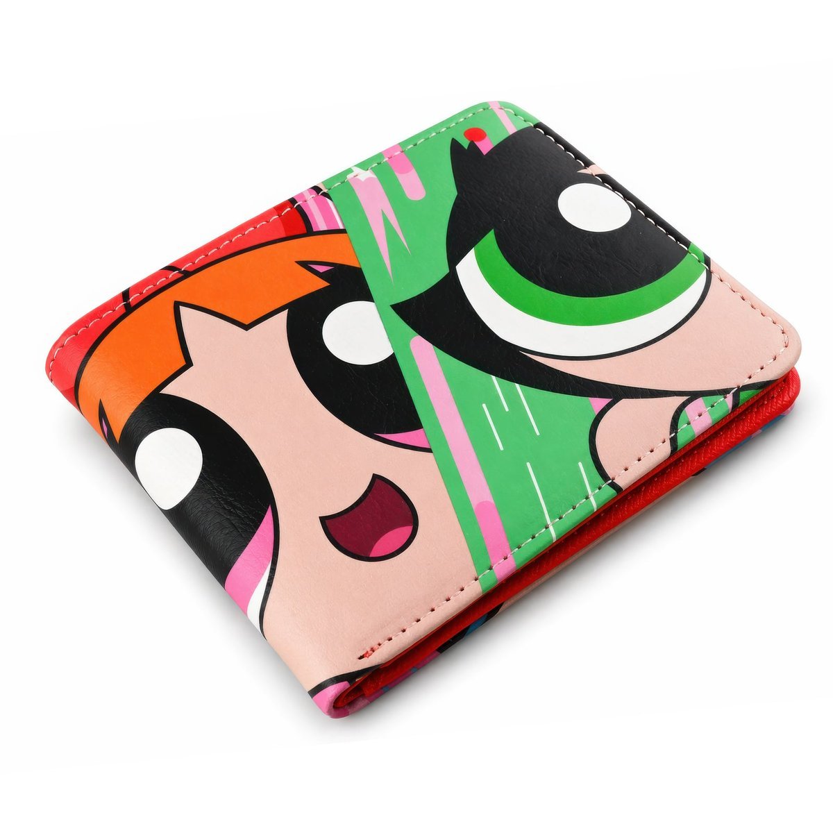 PP 13 cm Eko-Skóra Portfel Anime Power Puff Girls