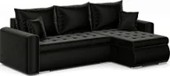 Narożniki - Narożnik Luis L - narożnik, sofa, kanapa, z funkcją spania, pojemnik na łóżko, poduszki i pikowanie, meble tapicerowane, PRAWA Riviera 100 - miniaturka - grafika 1
