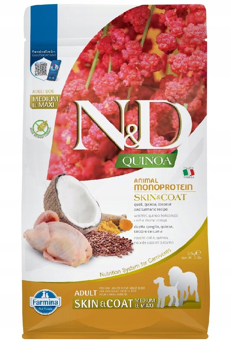 Farmina N&D Quinia Skin&Coat Quail 2,5 kg