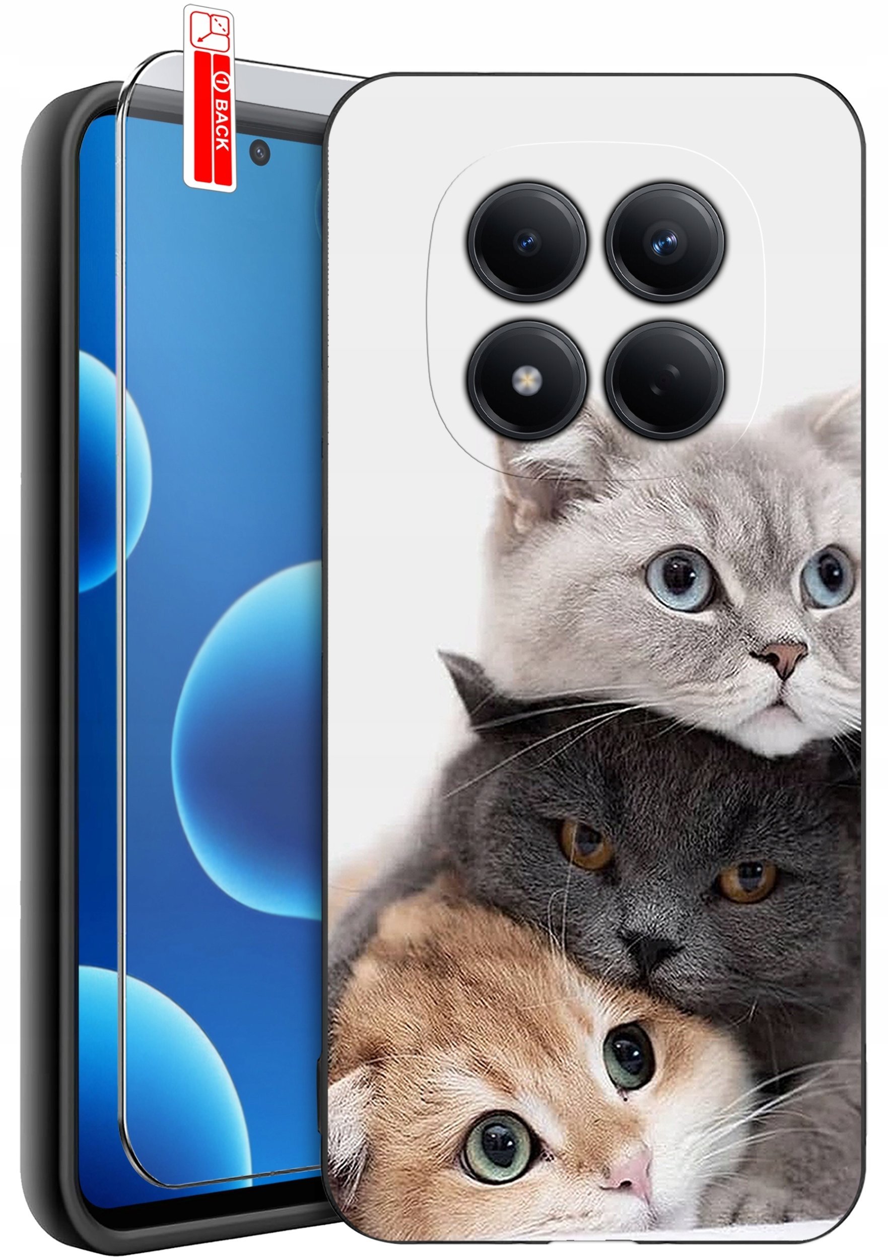 krainaGSM Etui Do Xiaomi Redmi Note 15 Pro 5G Wzory Silikonowe Matt Case + Szkło