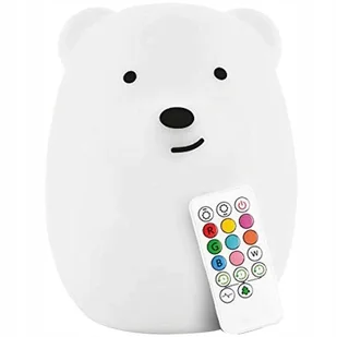 Lampka Nocna Miś Dla Dzieci Kolorowa Silikon Rgb Nl-10 - Lampy stojące - miniaturka - grafika 1