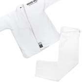 Kimona, stroje i obuwie - Ground Game Kimono/Gi BJJ Spartan Białe A3 - miniaturka - grafika 1